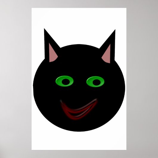 Halloween Black Cat Poster (Voorkant)