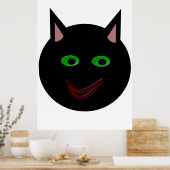 Halloween Black Cat Poster (Keuken)