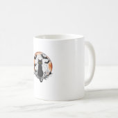 Halloween Black Cat Pumpkin Bat Moon Cemetery Litt Koffiemok (Voorkant rechts)