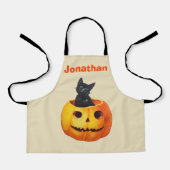 Halloween Black Cat Pumpkin Custom kind Schort (Voorkant)