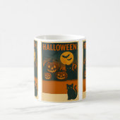 Halloween Black Cat & Pumpkin Mok – Spooky (Center)