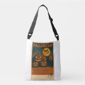 Halloween Black Cat & Pumpkin Tas (Voorkant)