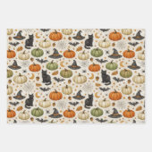 Halloween Black Cat Pumpkins Inpakpapier Vel (Voorkant)
