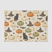 Halloween Black Cat Pumpkins Tissuepapier (Voorkant)