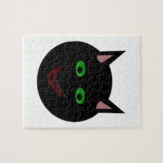 Halloween Black Cat Puzzle Legpuzzel (Horizontaal)