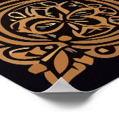 Halloween Black Cat Reading A Book Poster (Hoek)