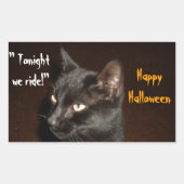 HALLOWEEN BLACK CAT RIDE STICKERS (Voorkant)