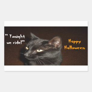 HALLOWEEN BLACK CAT RIDE STICKERS