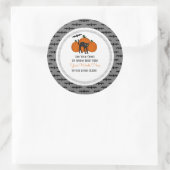 Halloween Black Cat Ronde Sticker (Tas)