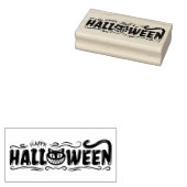 Halloween Black Cat Rubberstempel (Gestempeld)