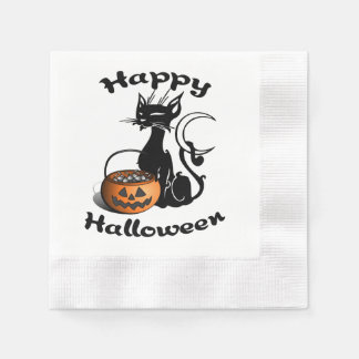 Halloween Black Cat Servet