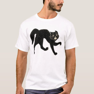 Halloween Black Cat Shirt uit de jaren 20