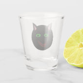 Halloween Black Cat Shot Glas (Achterkant)