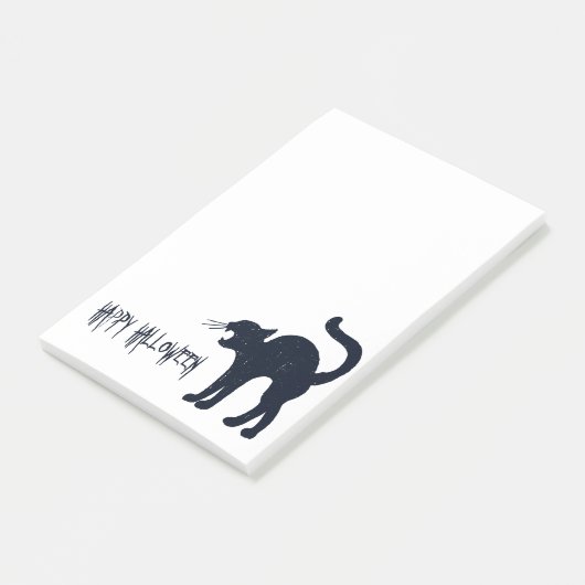 Halloween Black Cat Silhouette Post-it® Notes (Schuin)
