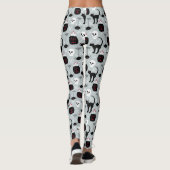 Halloween Black Cat Skulls, Spooky pumpkins Womens Leggings (Achterkant)