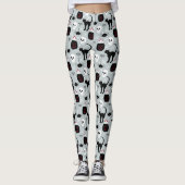 Halloween Black Cat Skulls, Spooky pumpkins Womens Leggings (Voorkant)