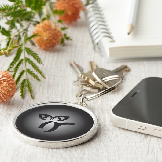 Halloween Black Cat Sleutelhanger (Zijkant)