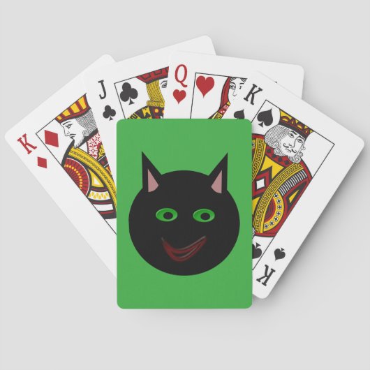 Halloween Black Cat-speelkaarten Pokerkaarten (Achterkant)