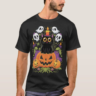 Halloween Black Cat - Spooky Cat T-shirt