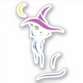 Halloween Black Cat Sticker (Voorkant)