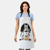 Halloween Black Cat Sticker 1 Schort (Gedragen)