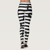 Halloween Black Cat & Stripes Leggings (Achterkant)