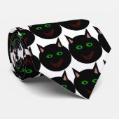 Halloween Black Cat Stropdas (Opgerold)