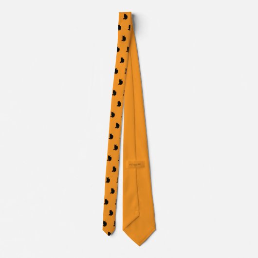 Halloween Black Cat Stropdas (Achterkant)