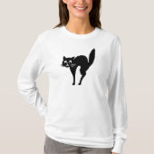 HALLOWEEN BLACK CAT T-SHIRT (Voorkant)