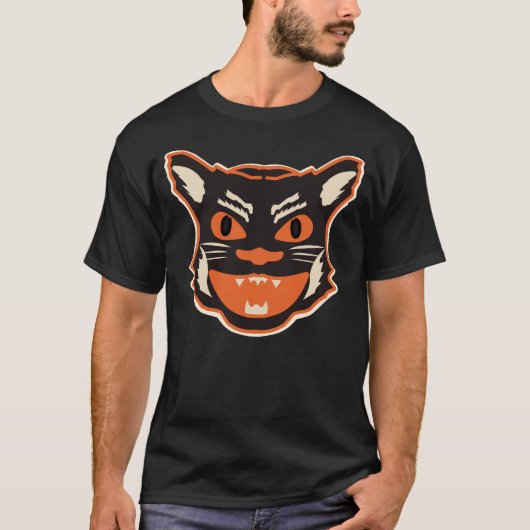 Halloween Black Cat T-shirt (Voorkant)