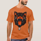 Halloween Black Cat T-shirt (Voorkant)