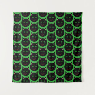 Halloween Black Cat Tapestry Wandkleed