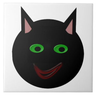 Halloween Black Cat Tegel Tegeltje