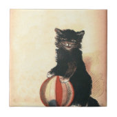  HALLOWEEN Black Cat Tegeltje (Voorkant)