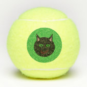 Halloween Black Cat Tennis Balls Tennisballen (Voorkant)