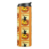 Halloween Black Cat Thermal Tumbler Thermosbeker (Gedraaid links)
