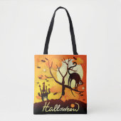Halloween Black Cat Tote Bag (Voorkant)