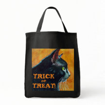 Halloween Black Cat Trick or treat Bag