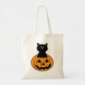 Halloween Black Cat Trick or treat Halloween Bag Tote Bag (Voorkant)