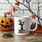 Halloween Black Cat Tweekleurige Koffiemok