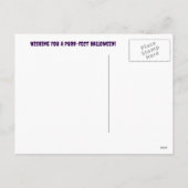 Halloween Black Cat Vampire Schattige Grappig Feestdagenkaart (Achterkant)