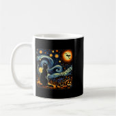 Halloween Black Cat Van Gogh Starry Night Cat Love Koffiemok (Links)