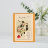 Halloween  Black Cat Victoriaans Magazine Briefkaart (Staand voorkant)