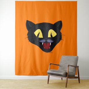 Halloween Black Cat Wandkleed