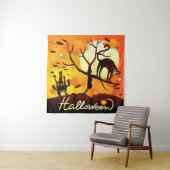 Halloween Black Cat Wandkleed (In situ)