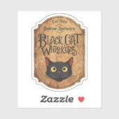 Halloween Black Cat Whiskers Witch's Potion Fles Sticker (Vel)