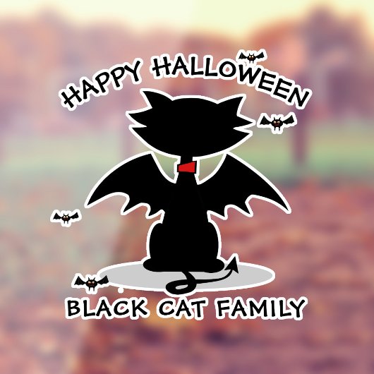 Halloween Black Cat Window Cling Raamsticker
