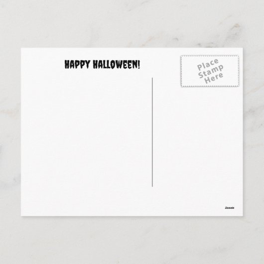 Halloween Black Cat Witch Pet Fall Bladeren Schatt Feestdagenkaart (Achterkant)