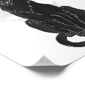 Halloween Black Cat Witch Pet Moon Poster (Hoek)