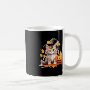 Halloween Black Cat Witch Pet pompoen voor kindere Koffiemok